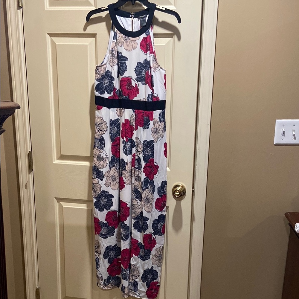 Floral Dress - Red, Blue, Cream